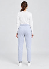 Women’s Pintuck Straight Leg Fleece Joggers with Pockets – FNT 009