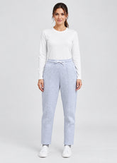 Women’s Pintuck Straight Leg Fleece Joggers with Pockets – FNT 009