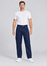 Men’s Multi Pocket Cargo Combat Work Trousers, Sizes 28–56 – FNT 204