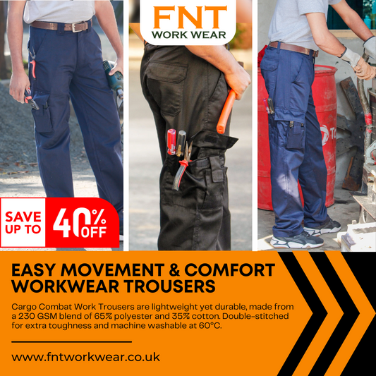 The Best Workwear Trousers for UK Electricians: Durability, Comfort, and Safety - FNT WorkWear