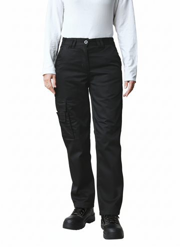 Womens Cargo Combat Work Trousers with Comfort Fit Elasticated Waist