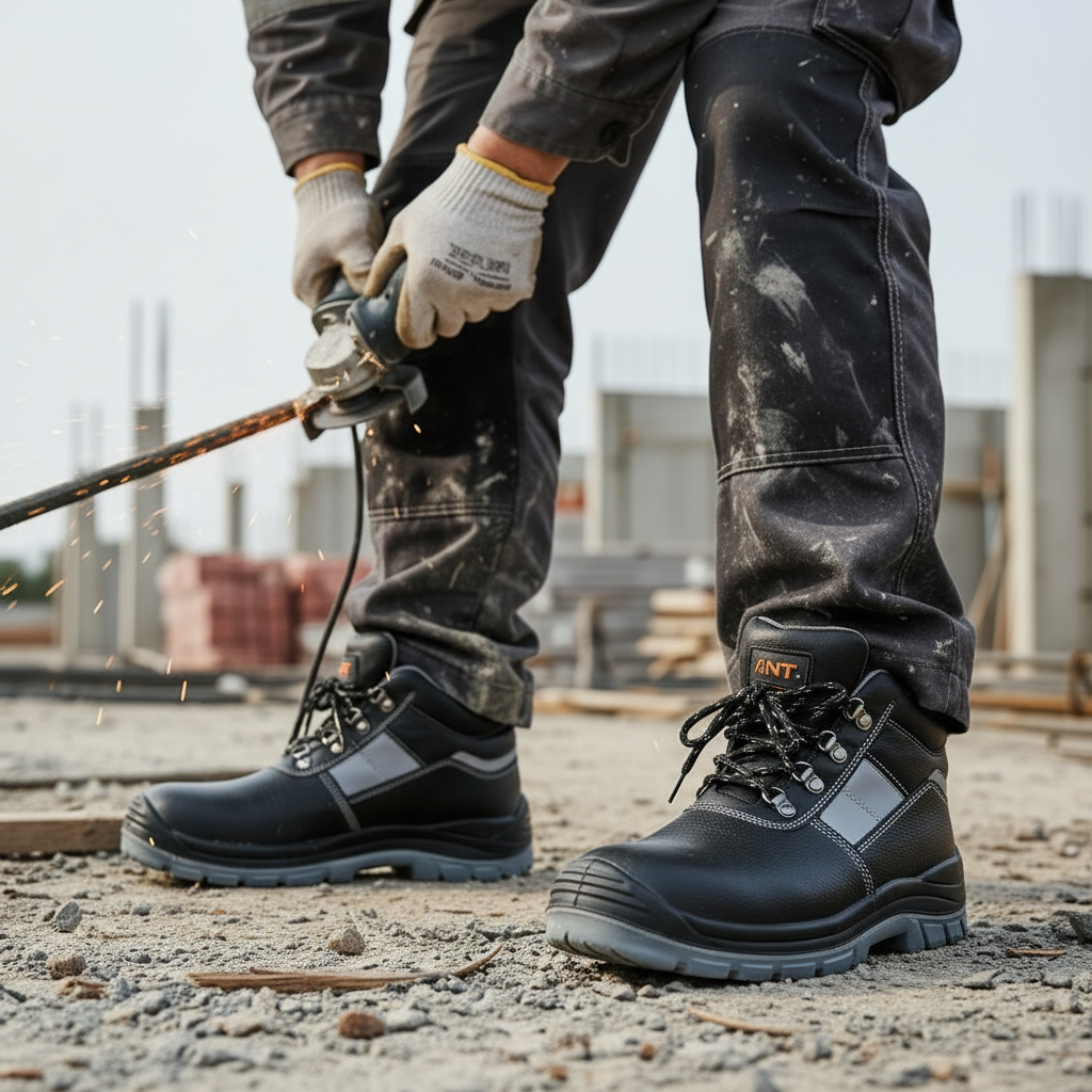 Mens Steel Toe Cap Ankle Safety Workwear Boots