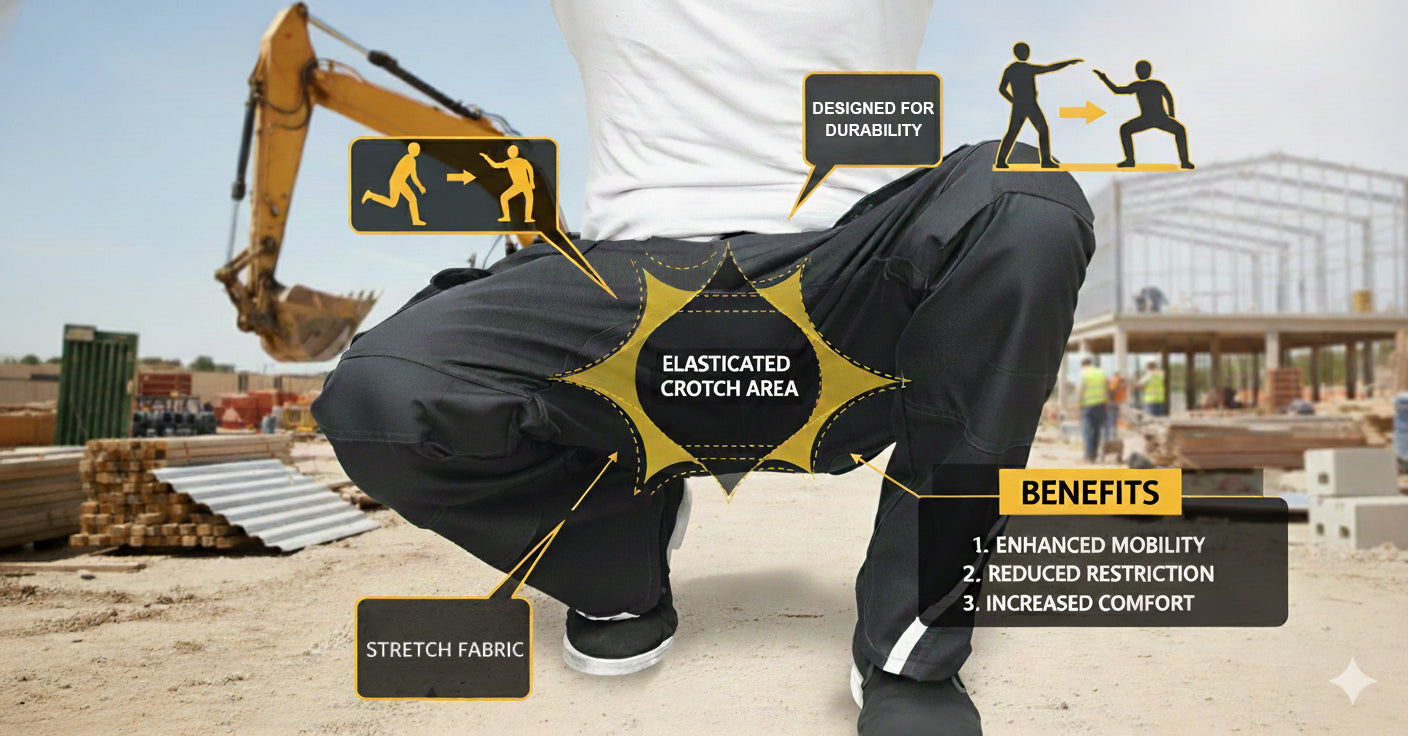 Men’s Heavy Duty Cargo Work Trousers with Multi Pockets – FNT 211