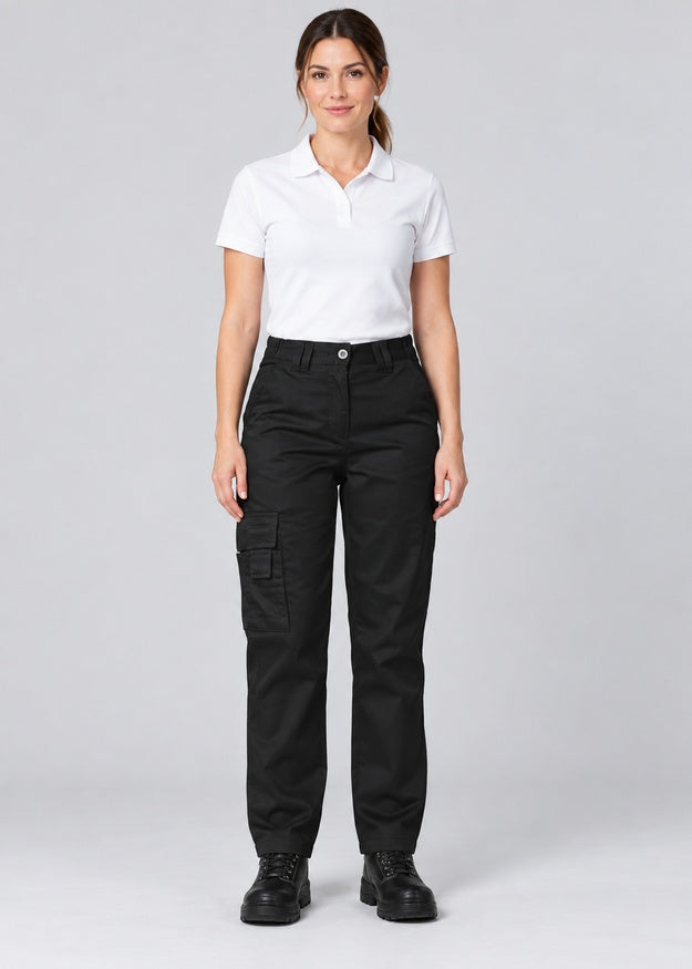 Women’s Cargo Work Trousers with Elasticated Waist – FNT 214