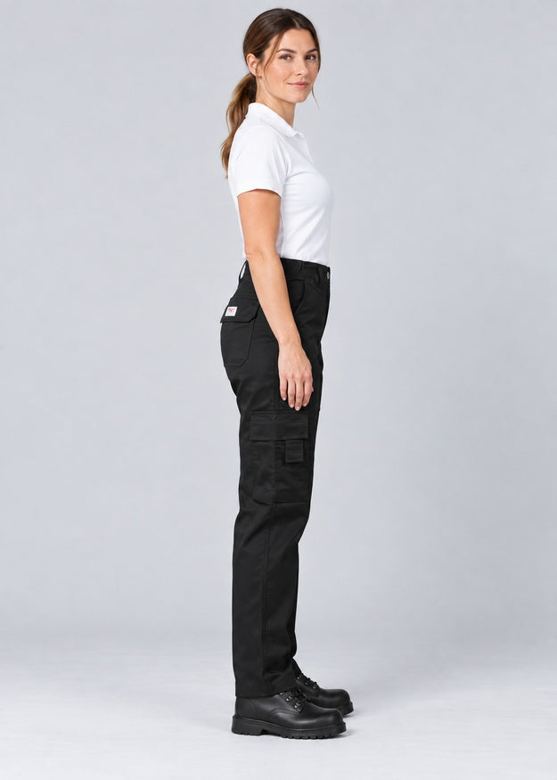 Women’s Cargo Work Trousers with Elasticated Waist – FNT 214