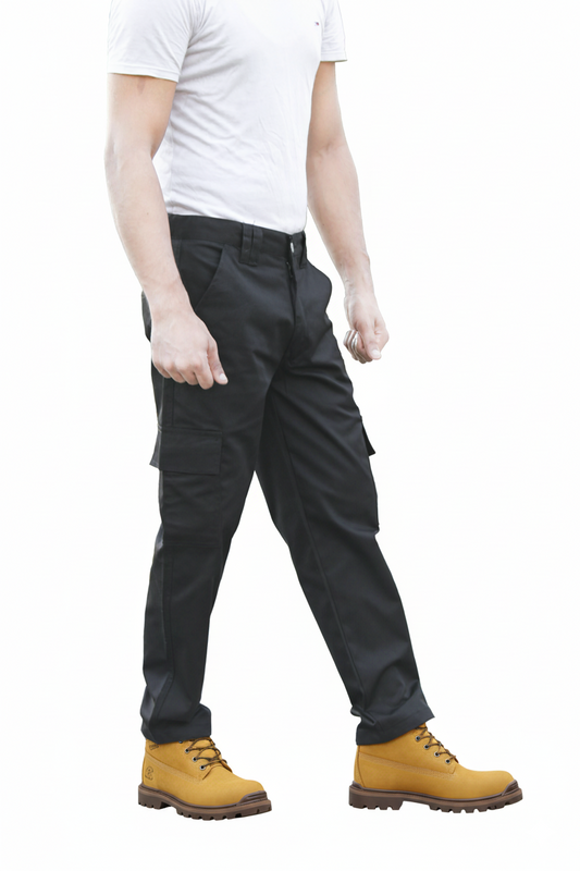 UK Men Cargo Work Trousers - Heavy Duty Combat Pants for Comfort and Durability