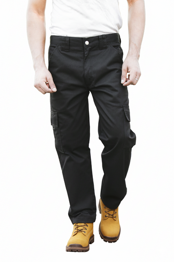 UK Men Cargo Work Trousers - Heavy Duty Combat Pants for Comfort and Durability