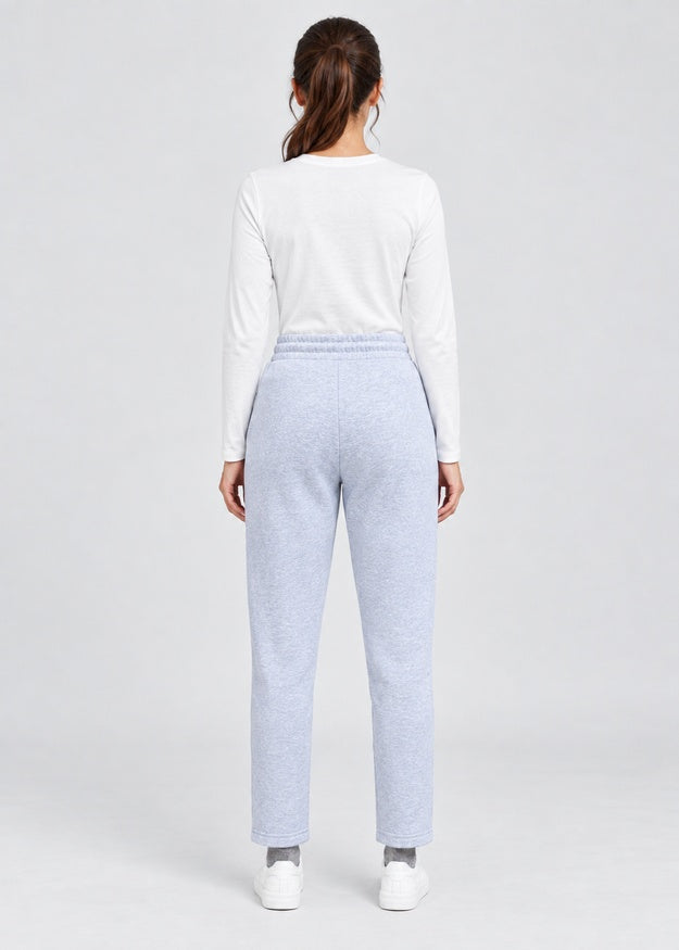 Women’s Pintuck Straight Leg Fleece Joggers with Pockets – FNT 009