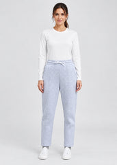 Women’s Pintuck Straight Leg Fleece Joggers with Pockets – FNT 009
