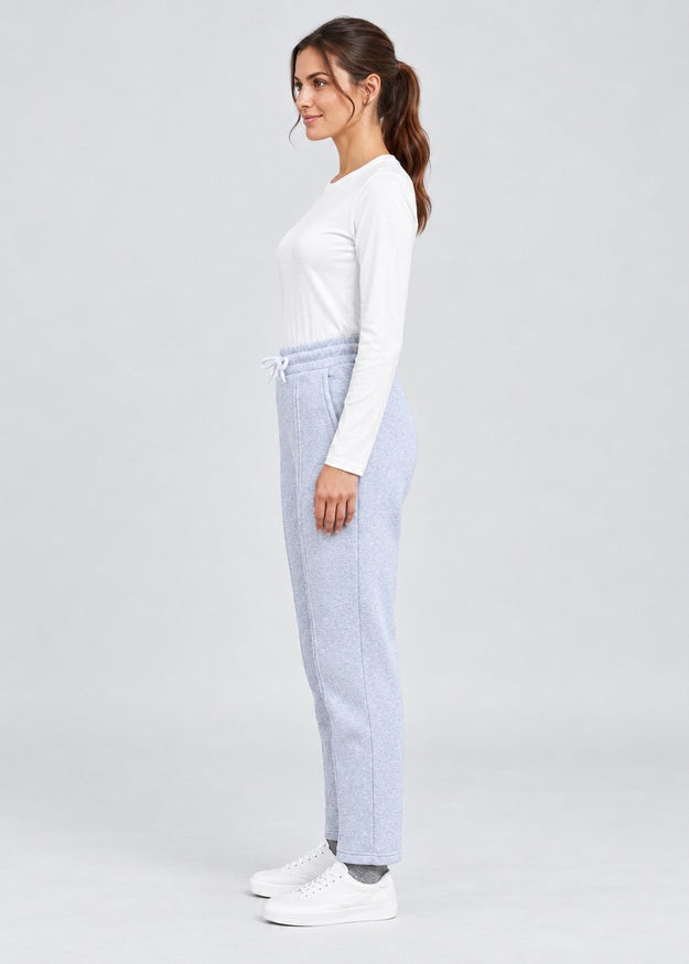 Women’s Pintuck Straight Leg Fleece Joggers with Pockets – FNT 009