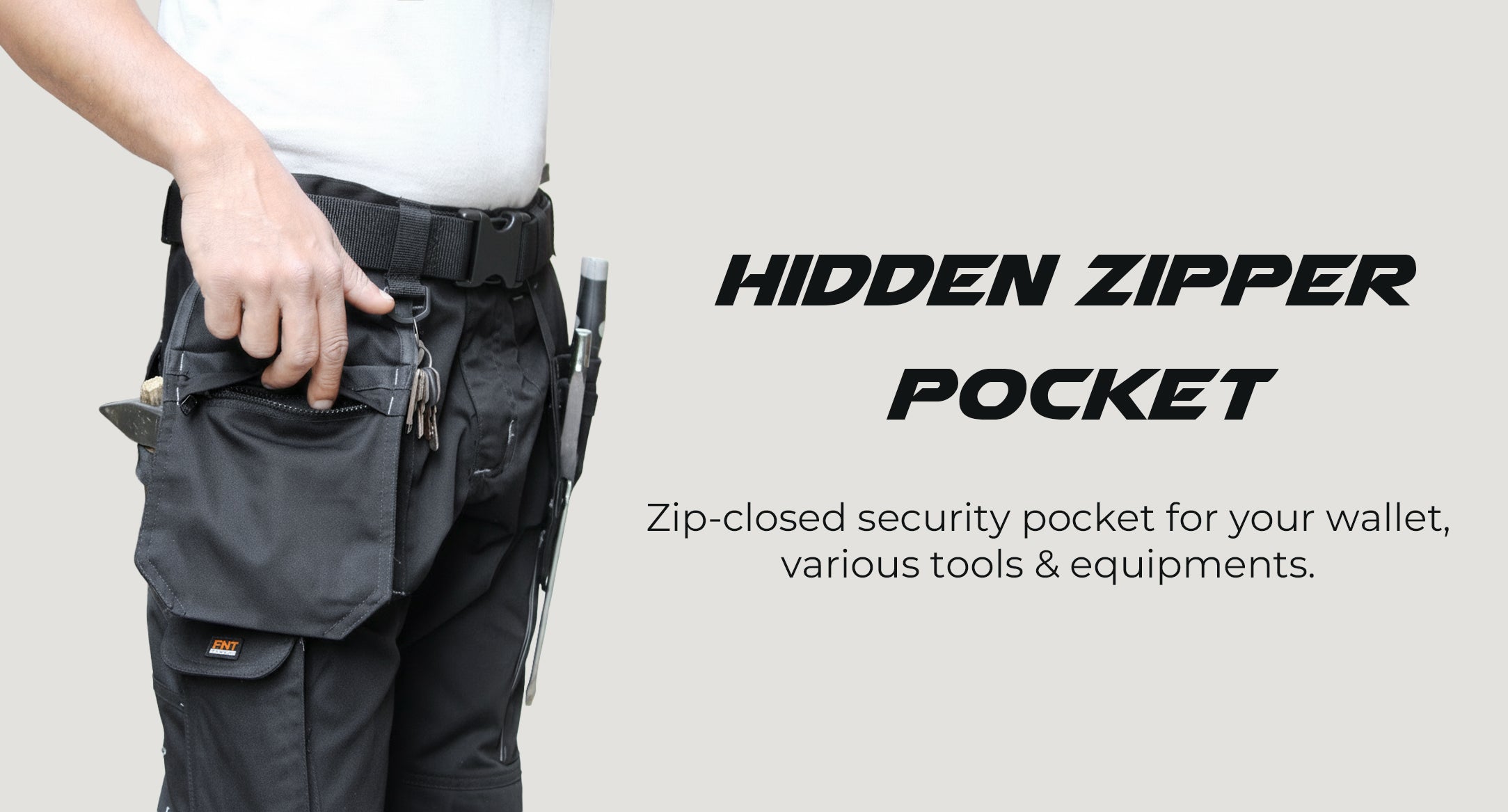 Men’s Heavy Duty Cargo Work Trousers with Multi Pockets – FNT 211