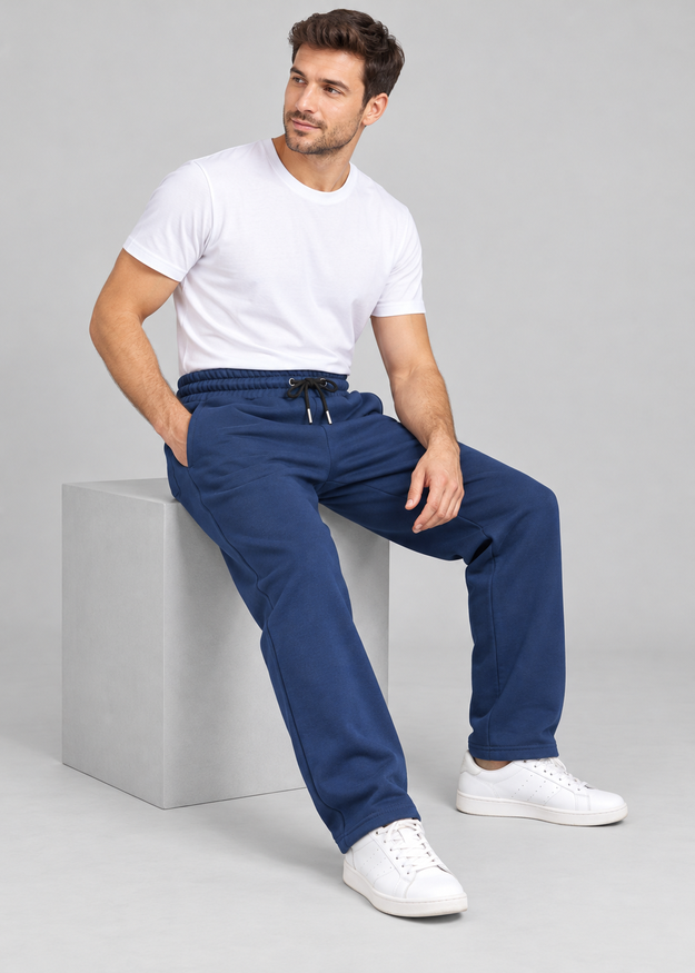 Men’s Workwear Fleece Jogging Bottoms with Drawstring Waist – FNT 005