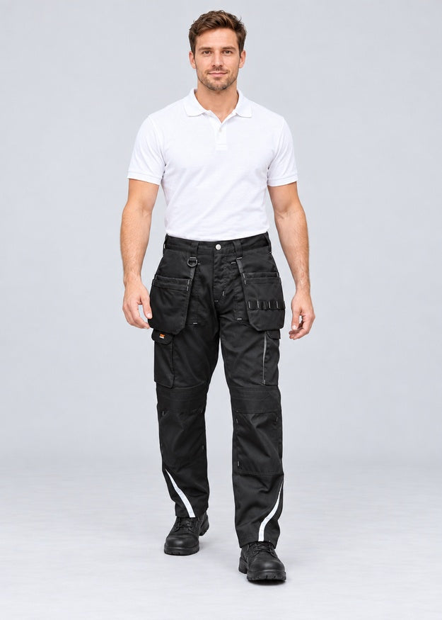 Men’s Heavy Duty Cargo Work Trousers with Multi Pockets – FNT 211